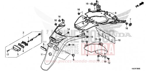 GARDE-BOUE ARRIERE SH300AH de 2017